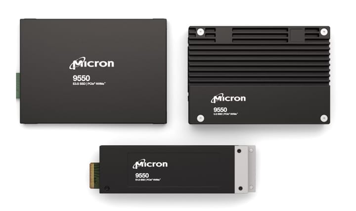 The fastest data center storage in the world right now is the Micron 9550 NVMe SSD